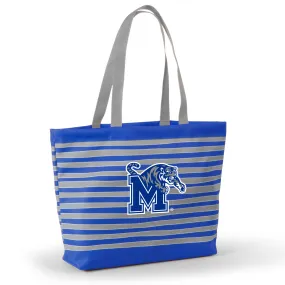 Memphis Tigers Women's Royal Wavy Striped Tatum Tote Bag