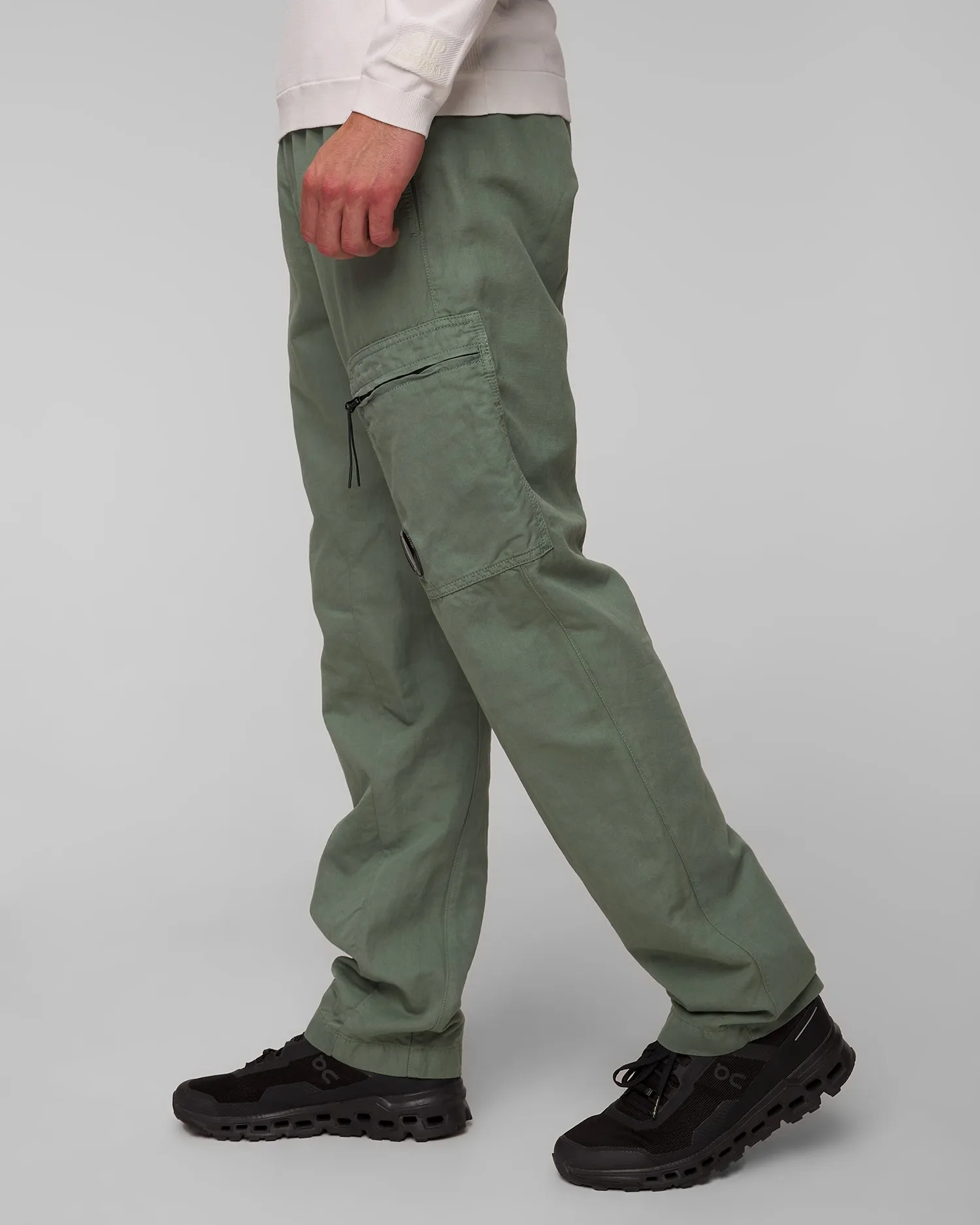 Men's khaki linen trousers C.P. Company 16cmpa263a006273g-626