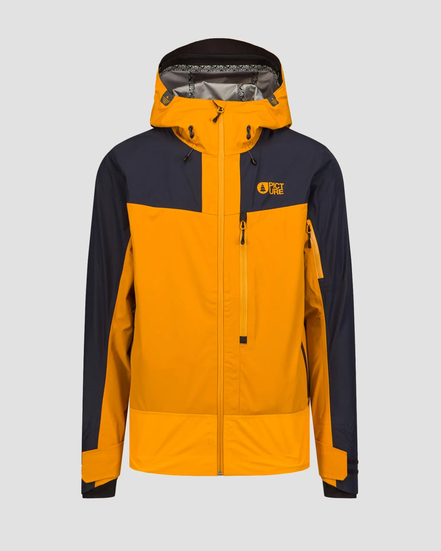 Men's orange and navy hardshell jacket Picture Organic Clothing Broader 3L 20/20 mvt454-b