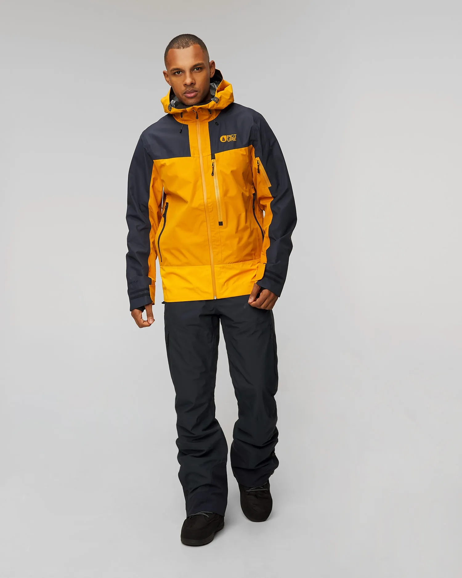 Men's orange and navy hardshell jacket Picture Organic Clothing Broader 3L 20/20 mvt454-b