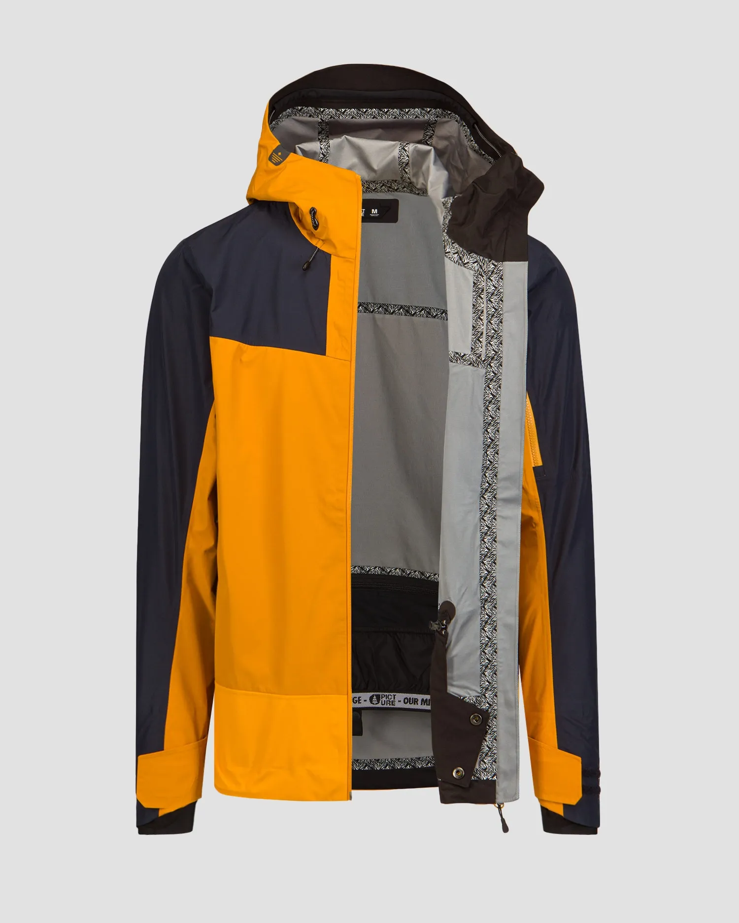 Men's orange and navy hardshell jacket Picture Organic Clothing Broader 3L 20/20 mvt454-b