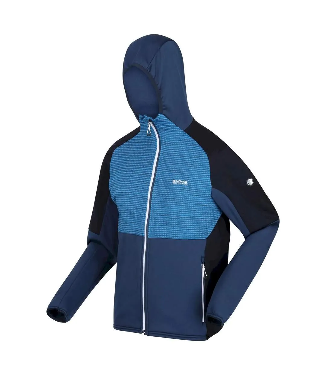 Mens attare hooded soft shell jacket admiral blue/skydiver blue Regatta
