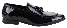 Mens Black Patent Shoes with Tassel