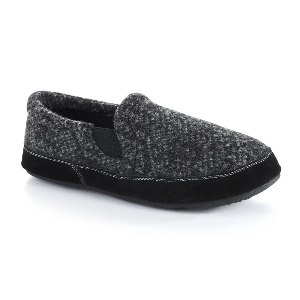  Men's Fave Gore Moc Slipper with Cloud Cushion® Comfort in Charcoal Tweed  
