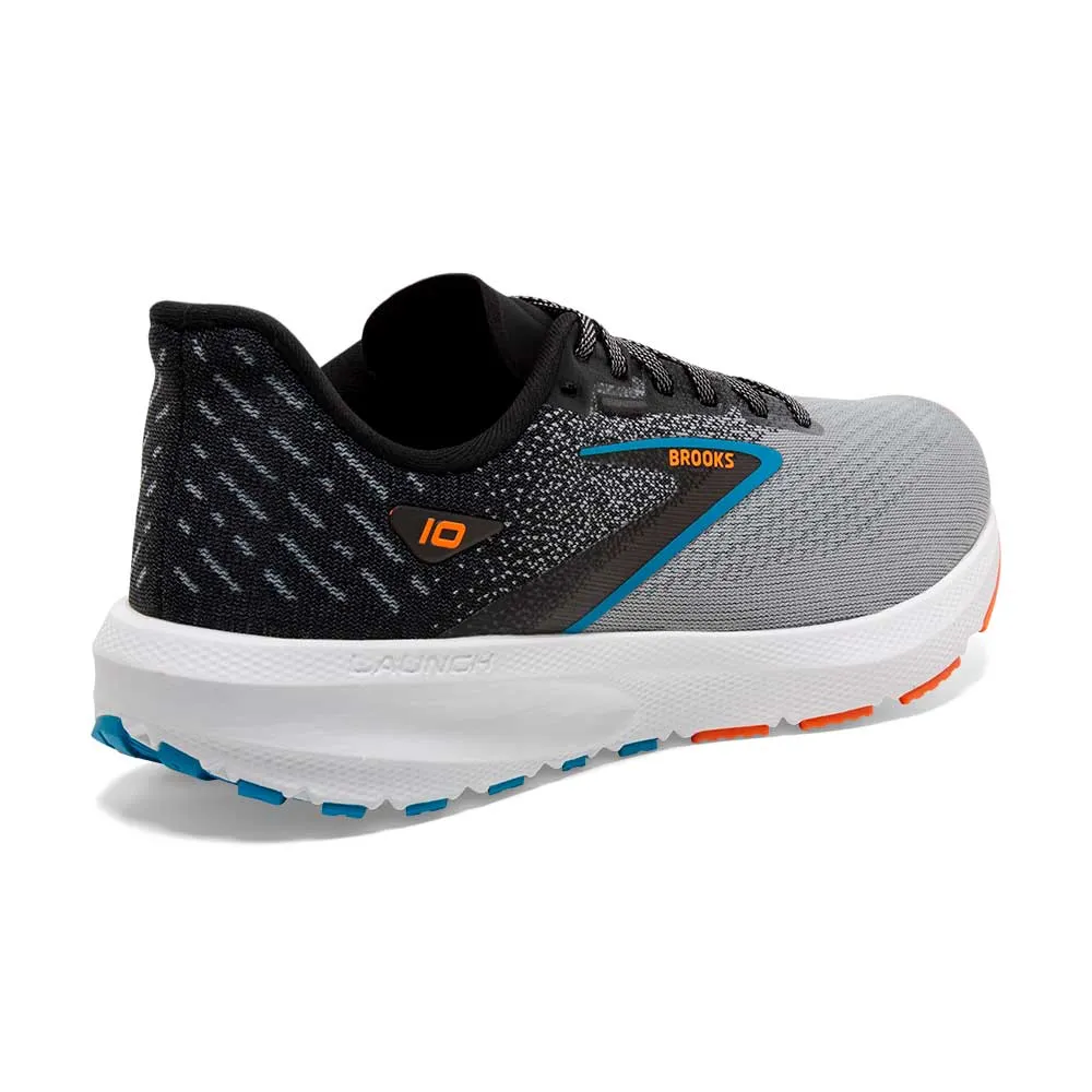 Men's Launch 10 Running Shoe - Black/Grey/Orange Clown Fish - Regular (D)