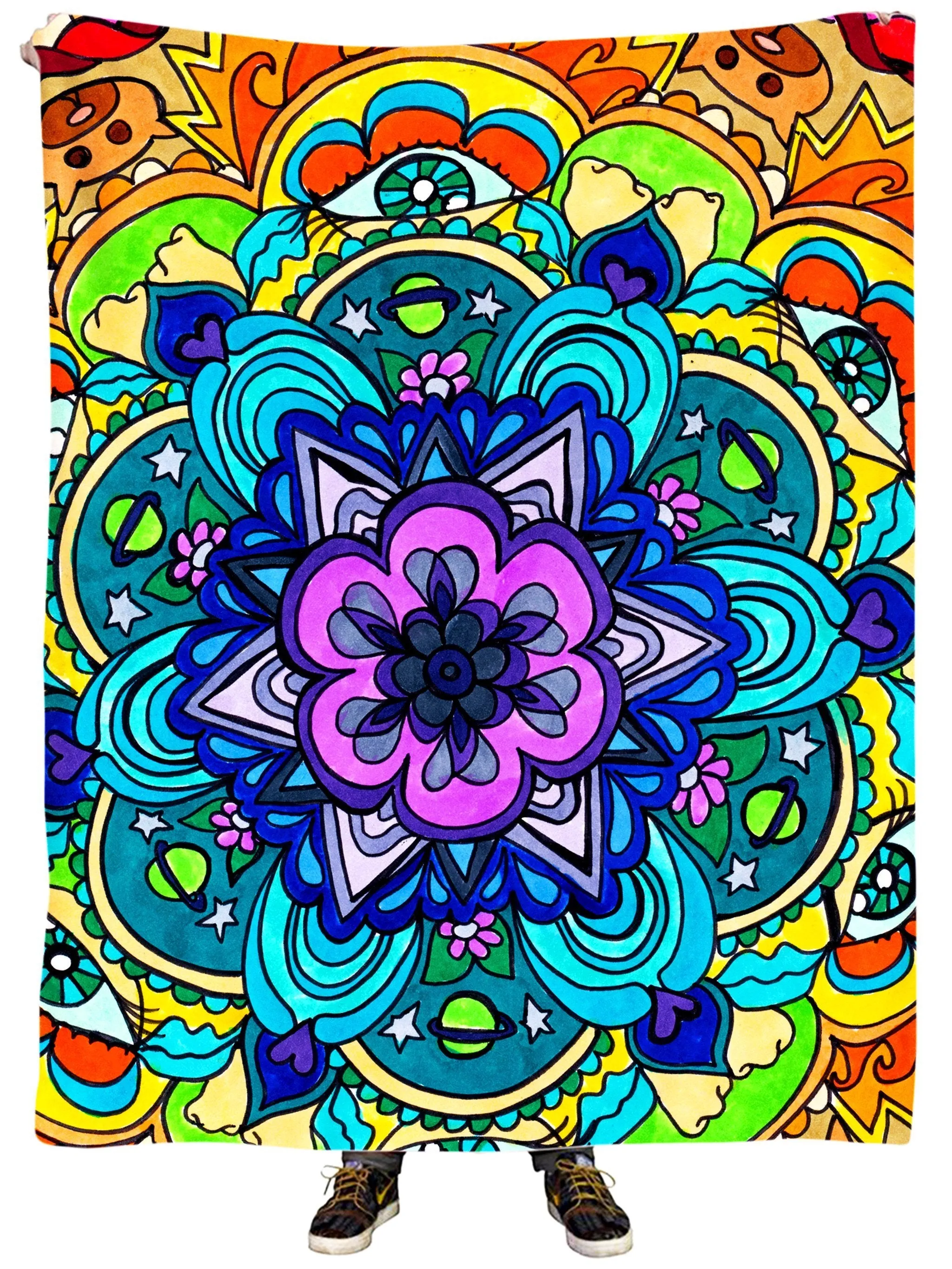Microcosm Mandala Plush Blanket
