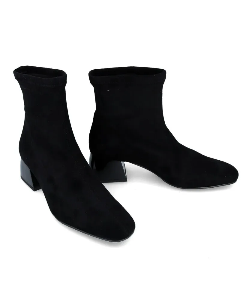 Miss Elastic 77662 Elegant black lycra ankle boot