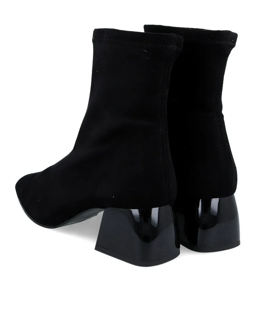 Miss Elastic 77662 Elegant black lycra ankle boot