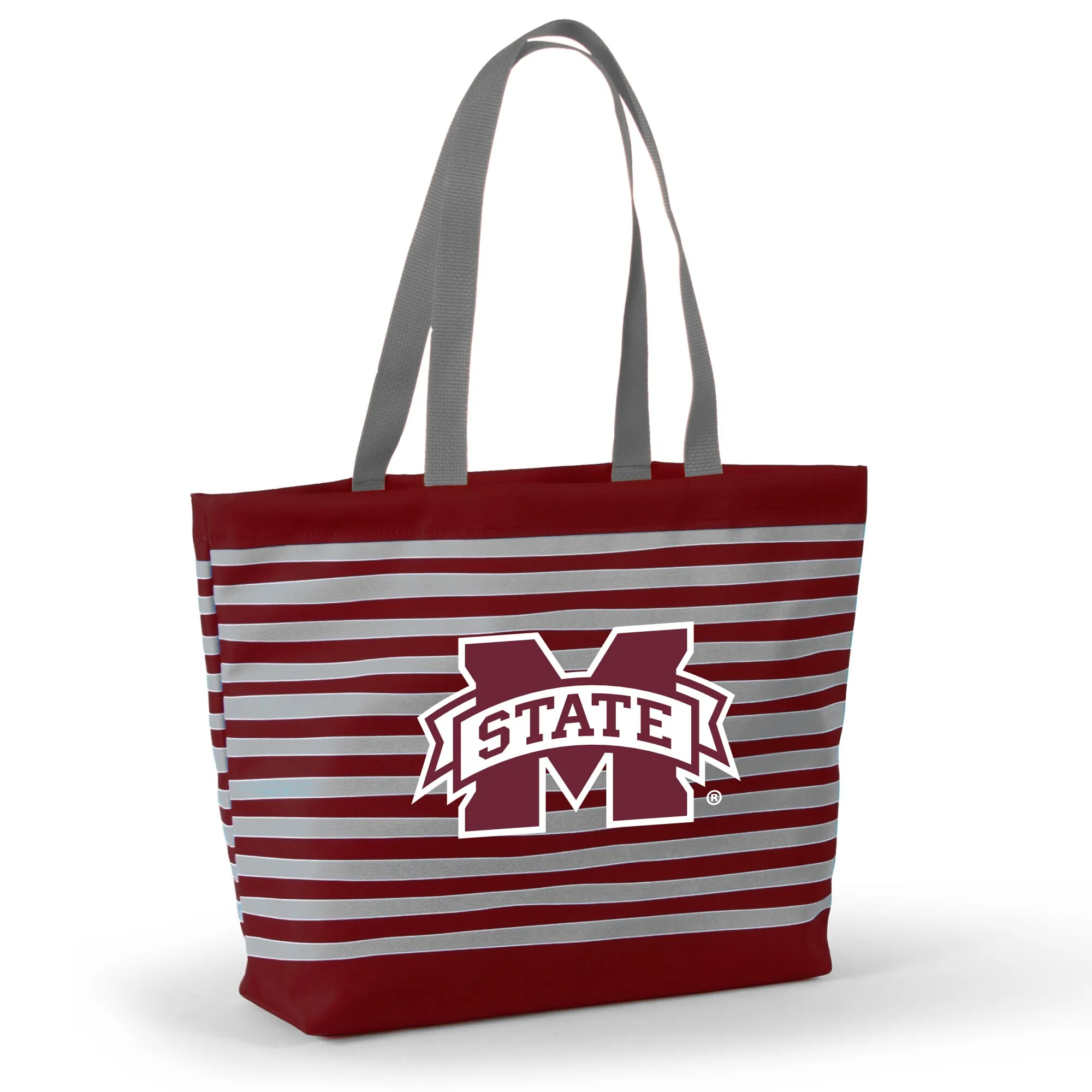 Mississippi State Bulldogs Women's Maroon Wavy Striped Tatum Tote Bag