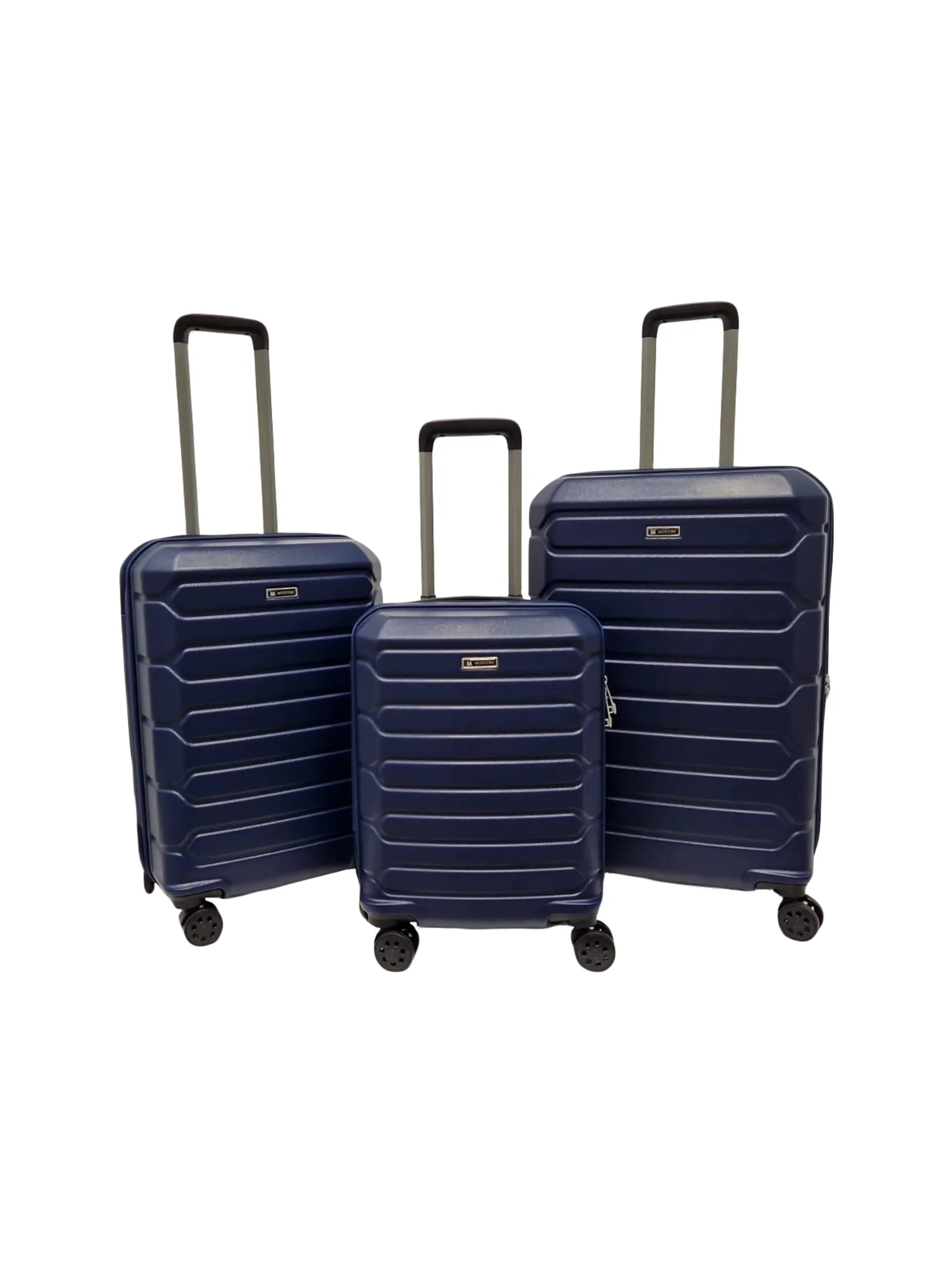 Modora Jasmin Collection Navy Suitcase Set Cabin/Medium/Large