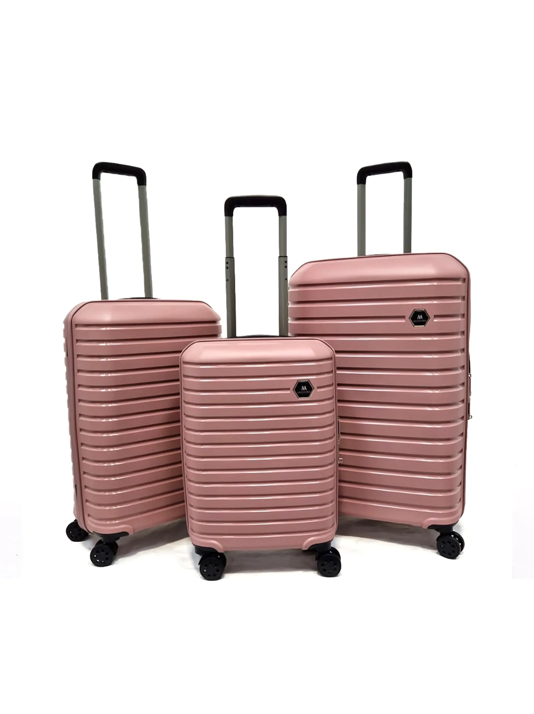 Modora Vanille Collection Dusty Pink Suitcase Set Cabin/Medium/Large