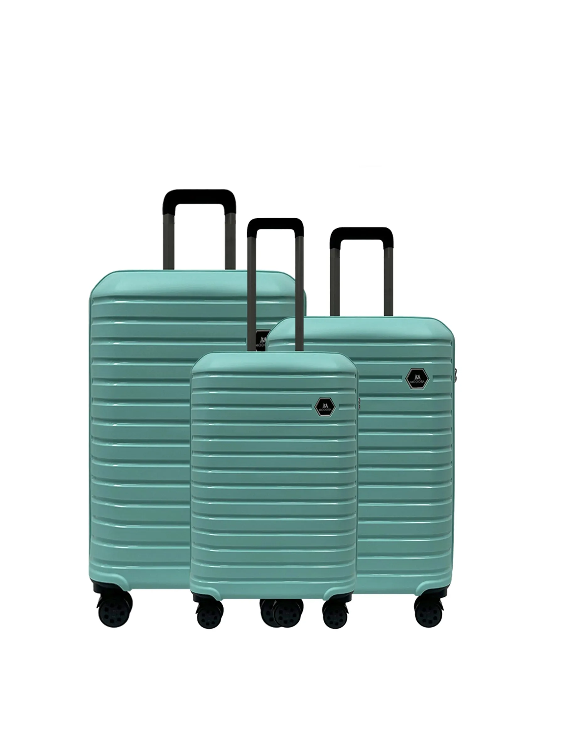 Modora Vanille Collection Green Suitcase Set Cabin/Medium/Large