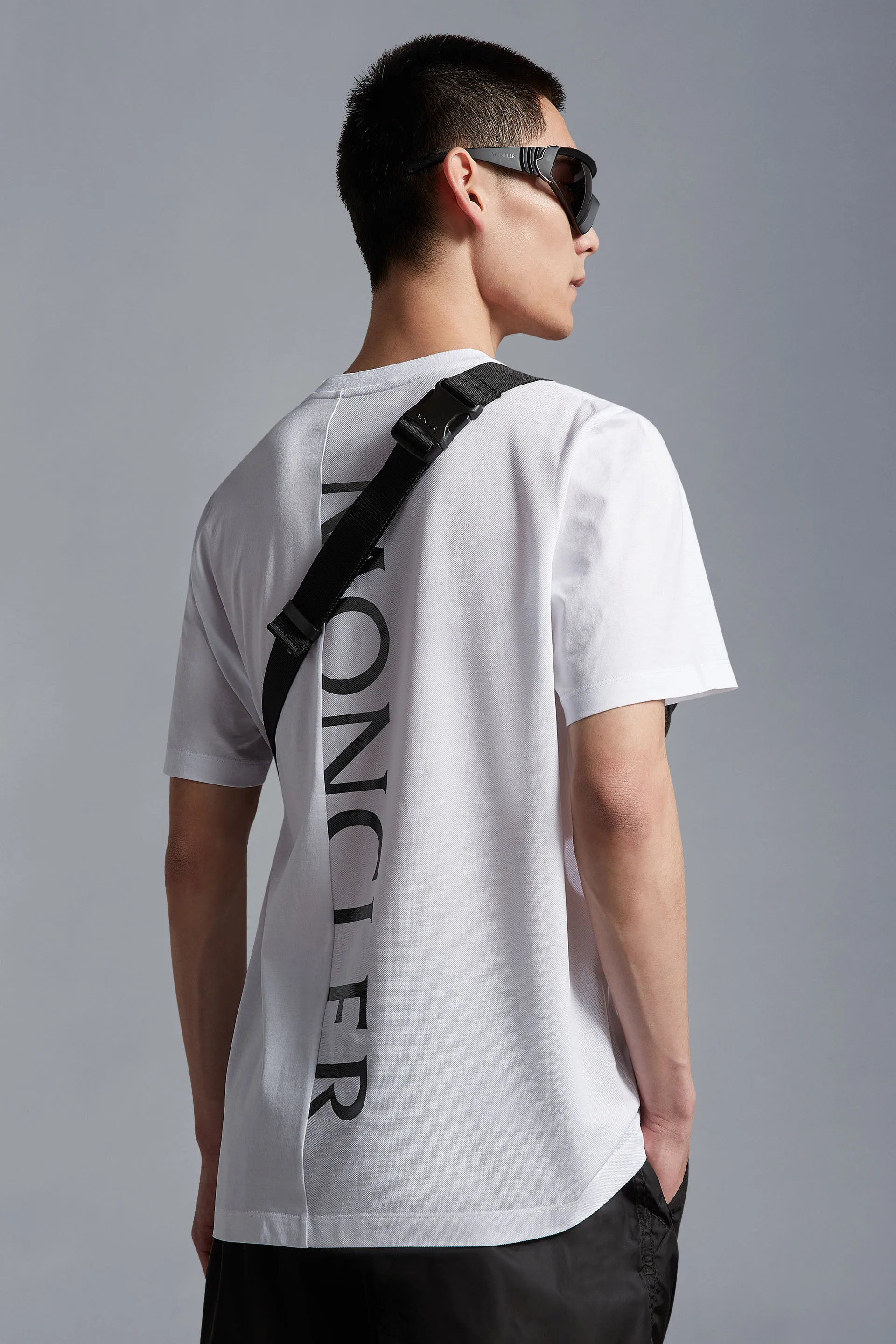 MONCLER  |Crew Neck Street Style Cotton Short Sleeves Logo