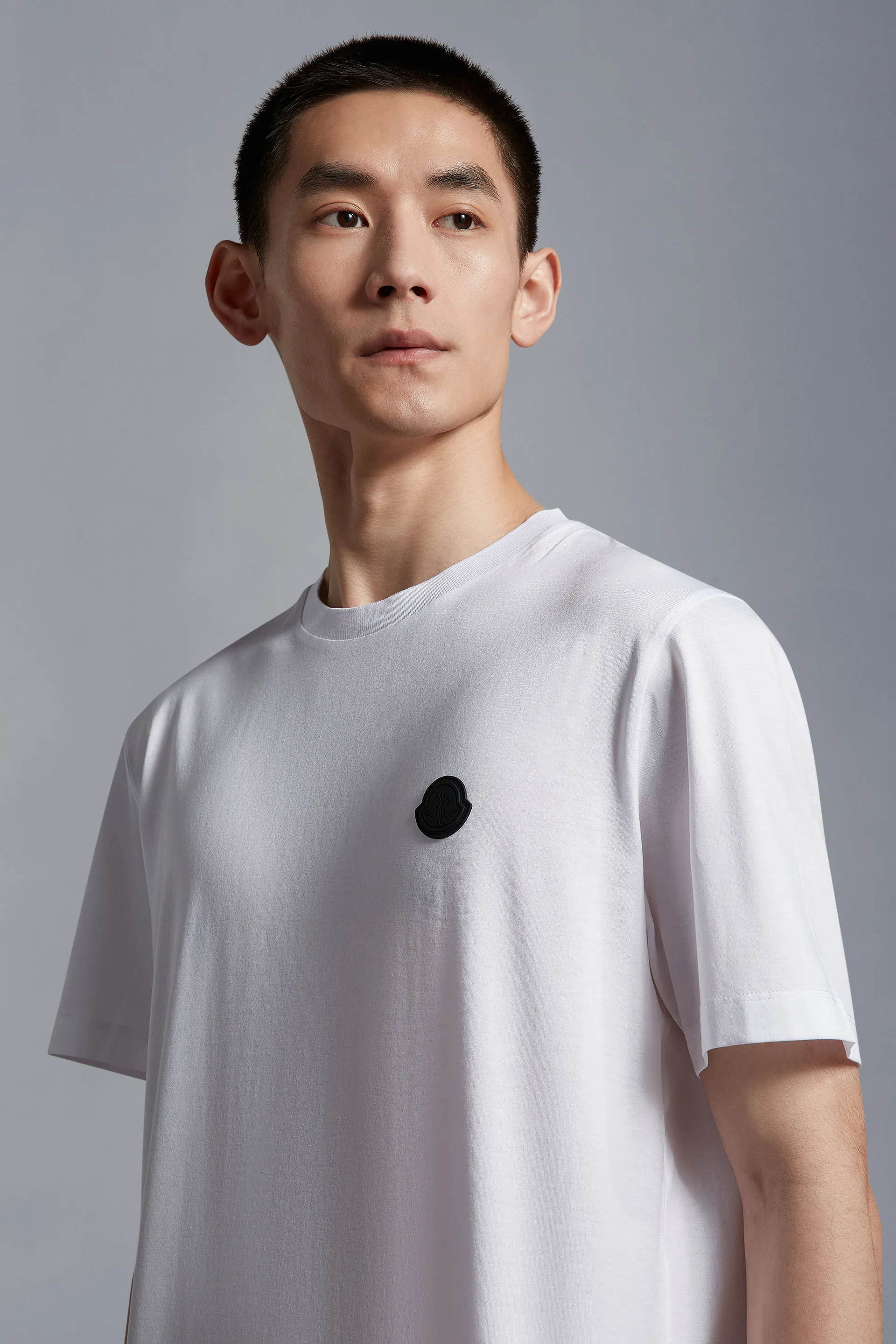 MONCLER  |Crew Neck Street Style Cotton Short Sleeves Logo