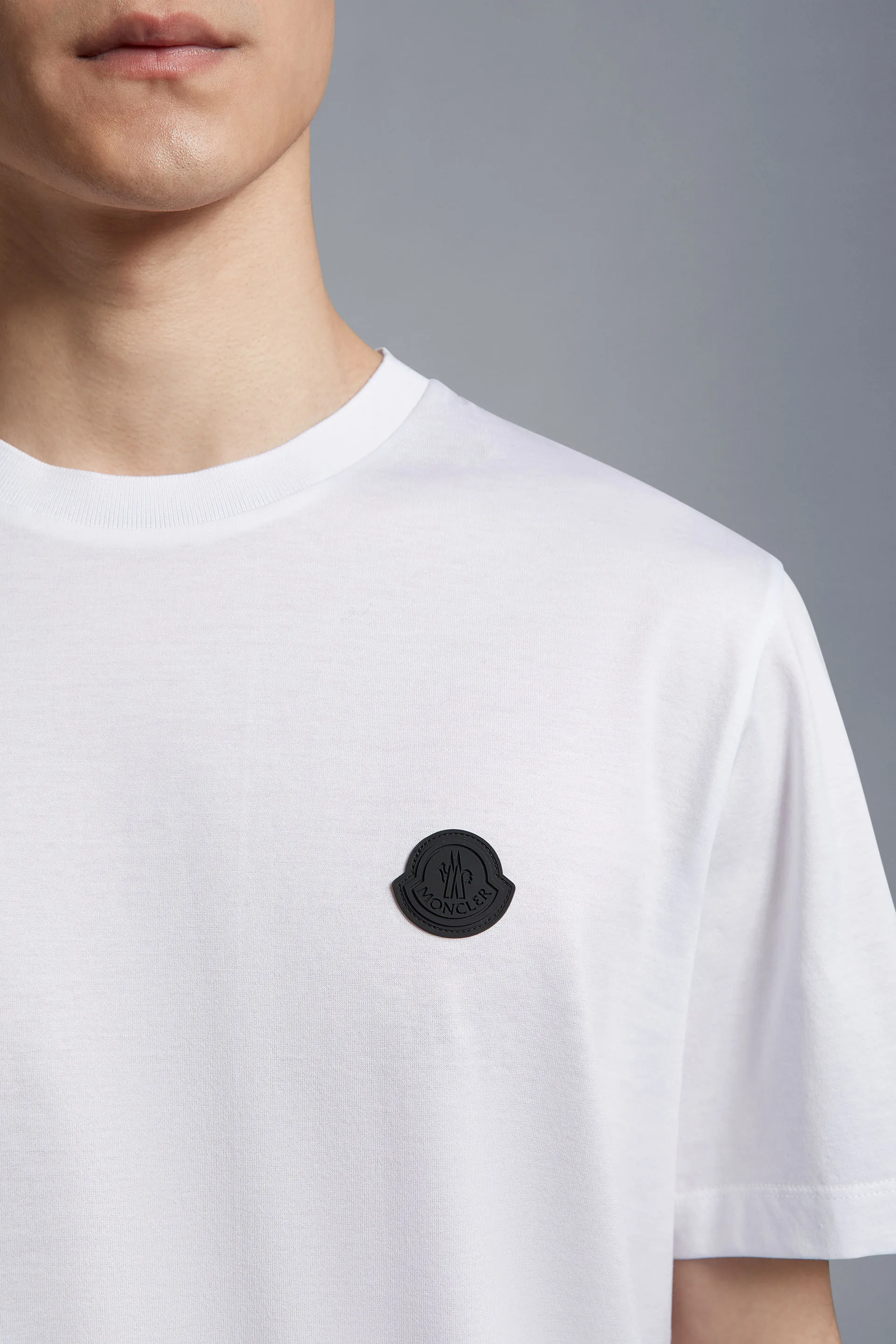 MONCLER  |Crew Neck Street Style Cotton Short Sleeves Logo