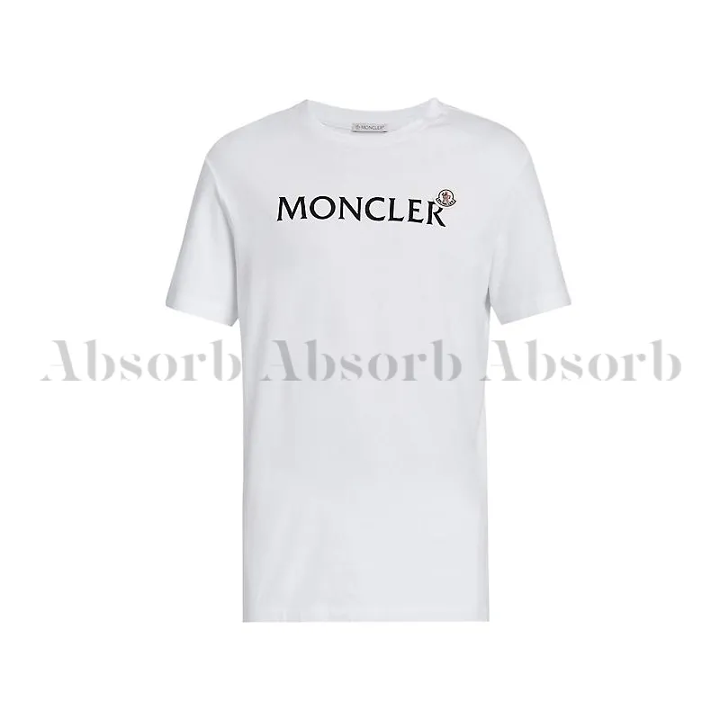 MONCLER  |Crew Neck Street Style Plain Cotton Short Sleeves Logo