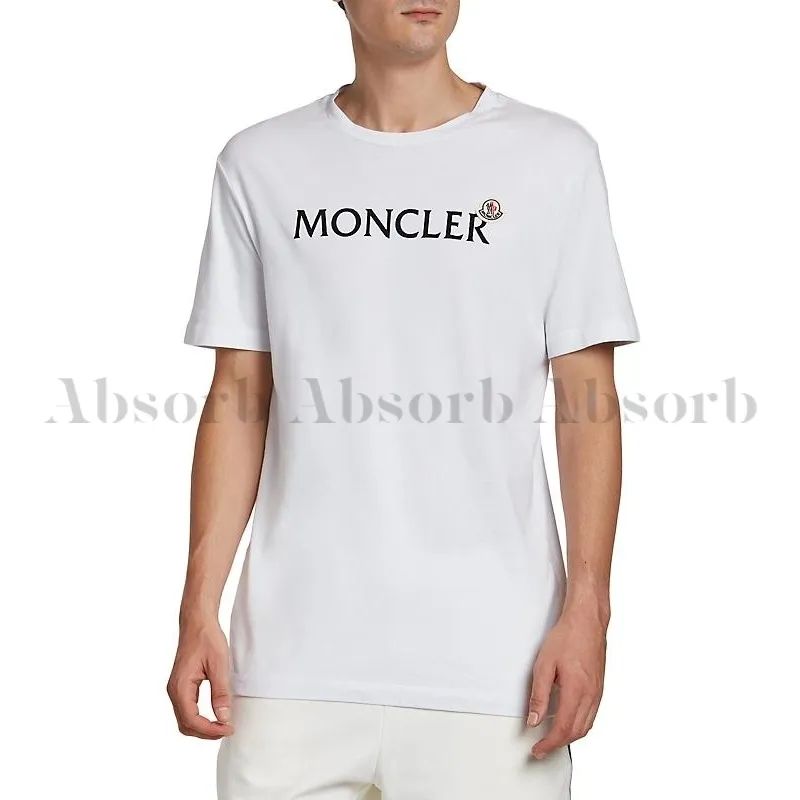 MONCLER  |Crew Neck Street Style Plain Cotton Short Sleeves Logo