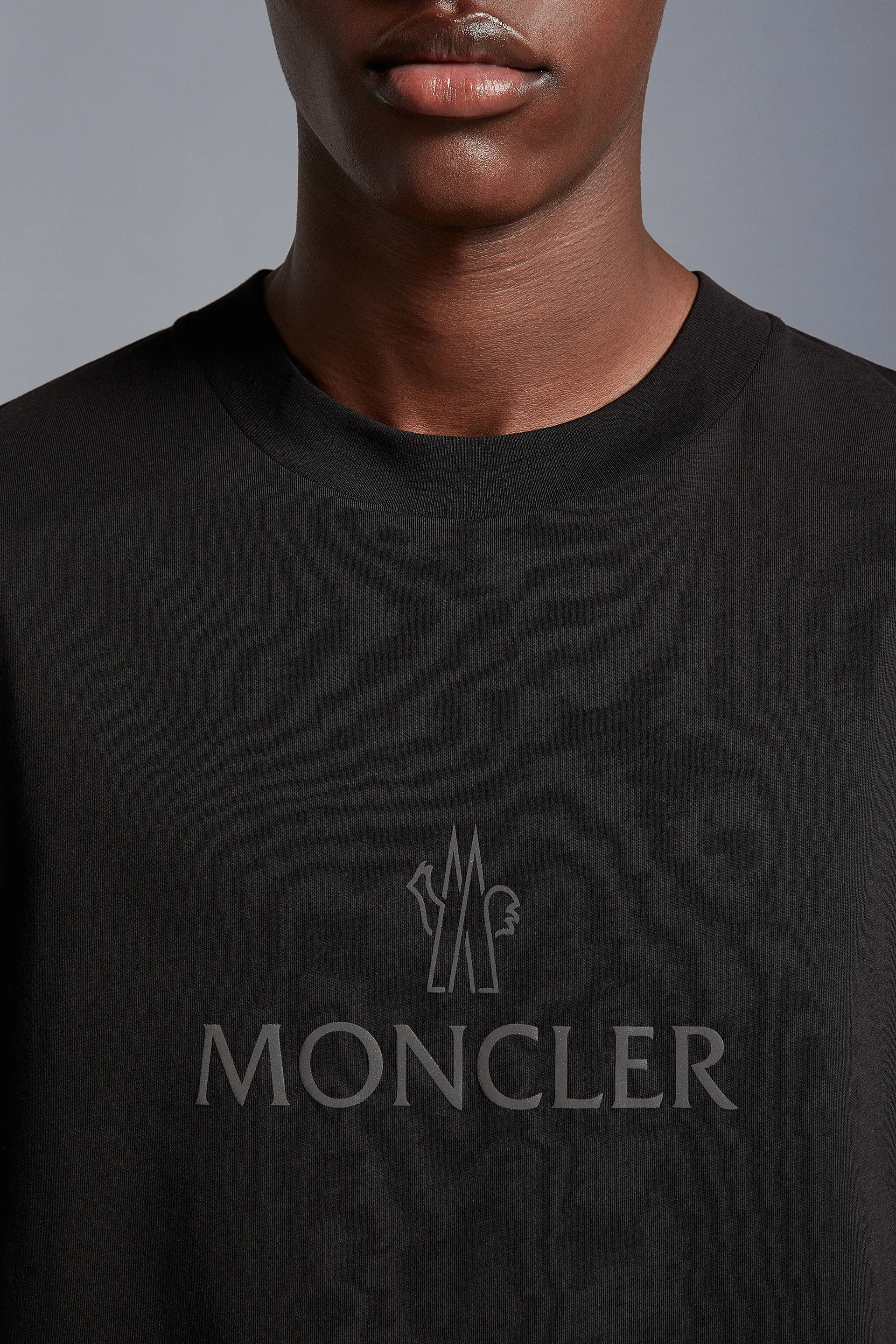 MONCLER  |Crew Neck Street Style Plain Short Sleeves Logo