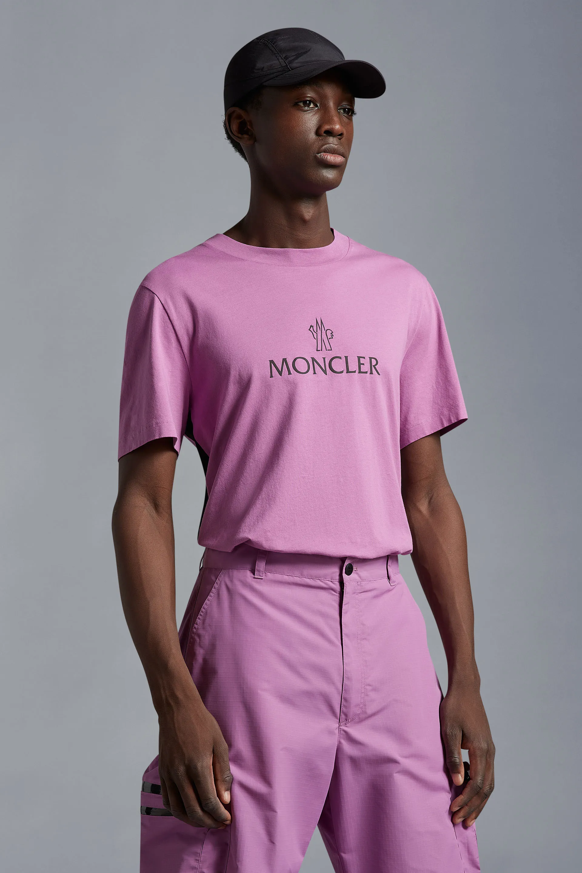 MONCLER  |Crew Neck Street Style Plain Short Sleeves Logo