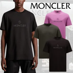 MONCLER  |Crew Neck Street Style Plain Short Sleeves Logo