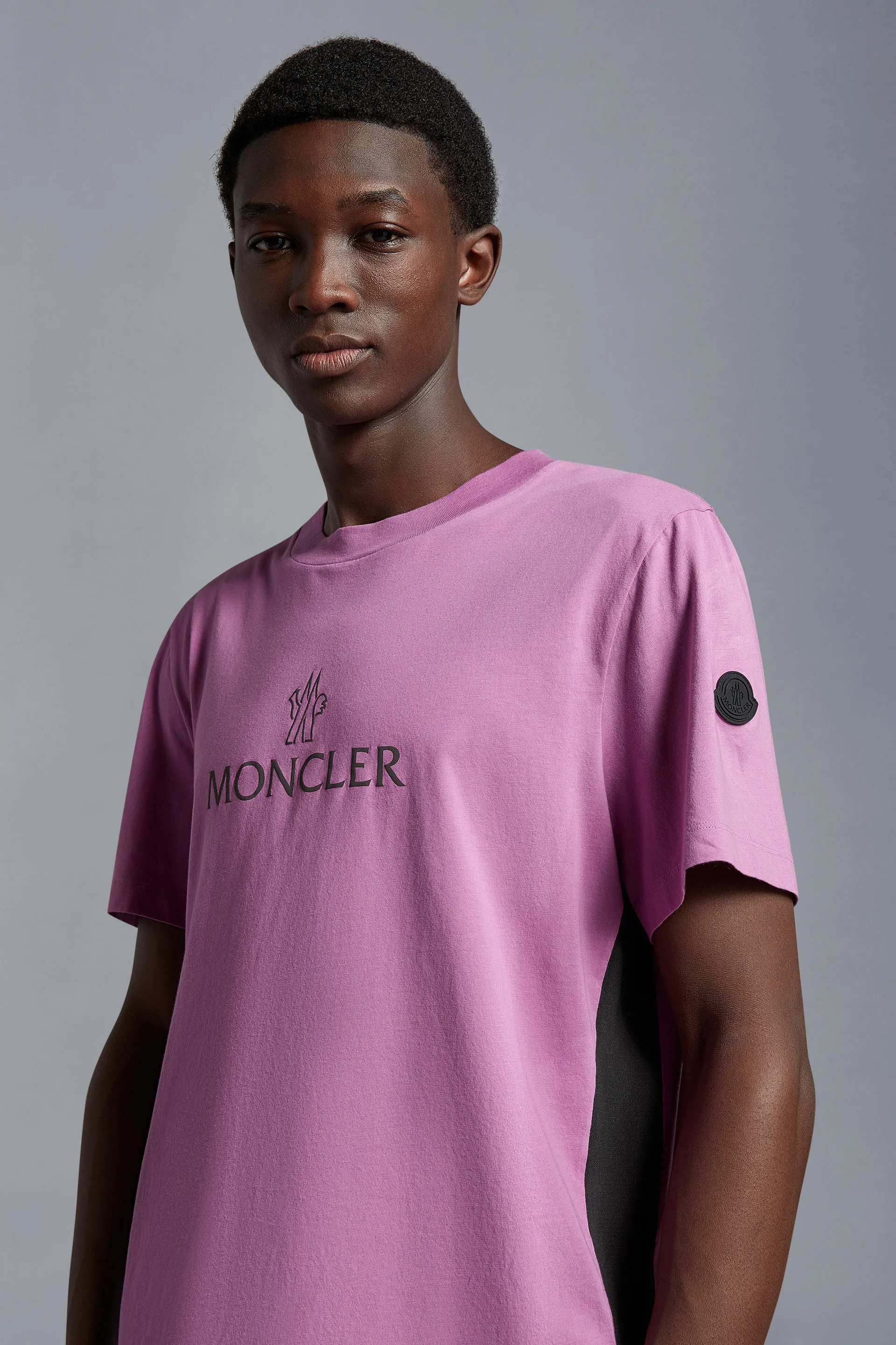 MONCLER  |Crew Neck Street Style Plain Short Sleeves Logo