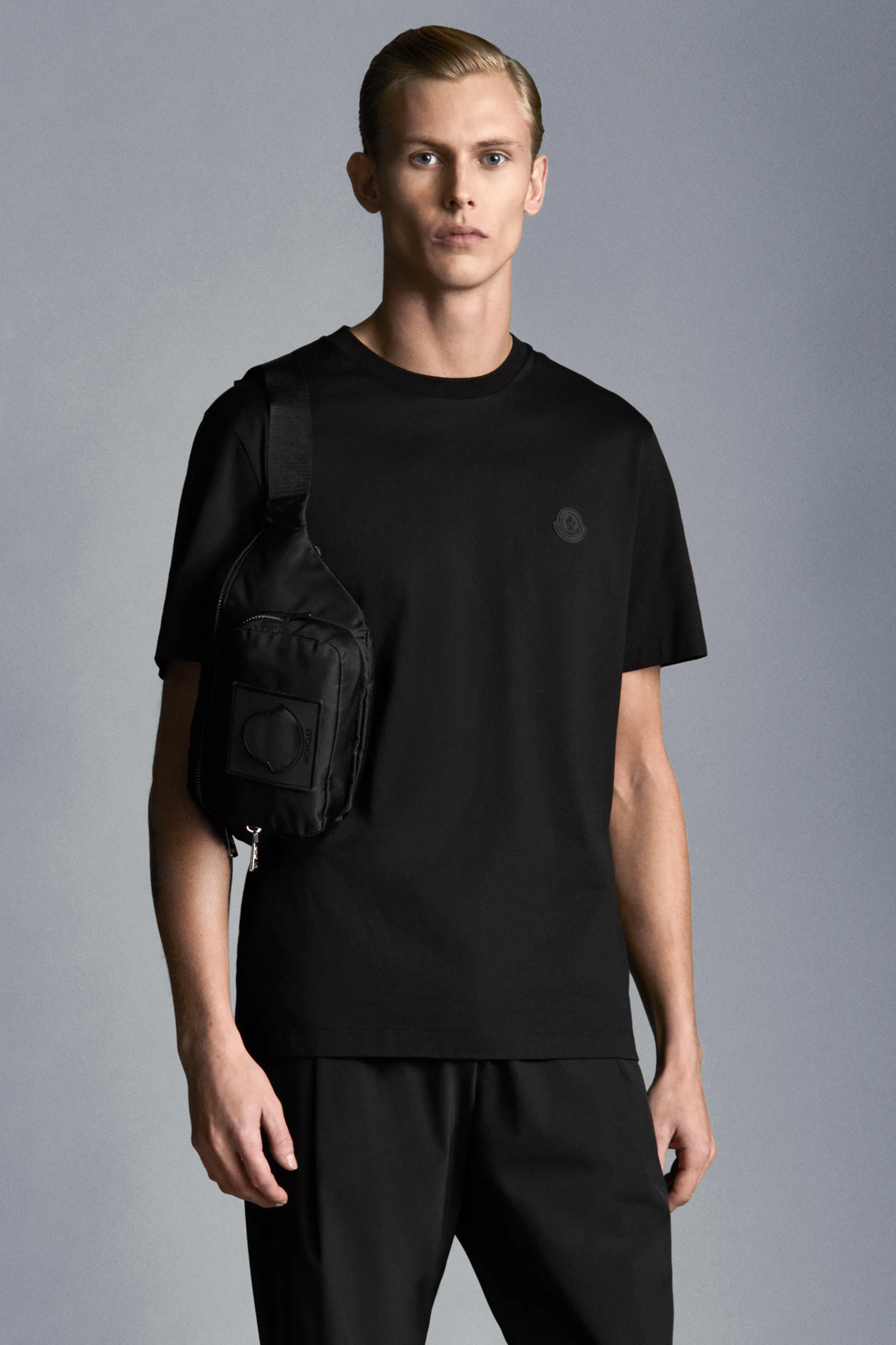 MONCLER  |Crew Neck Street Style Short Sleeves Logo