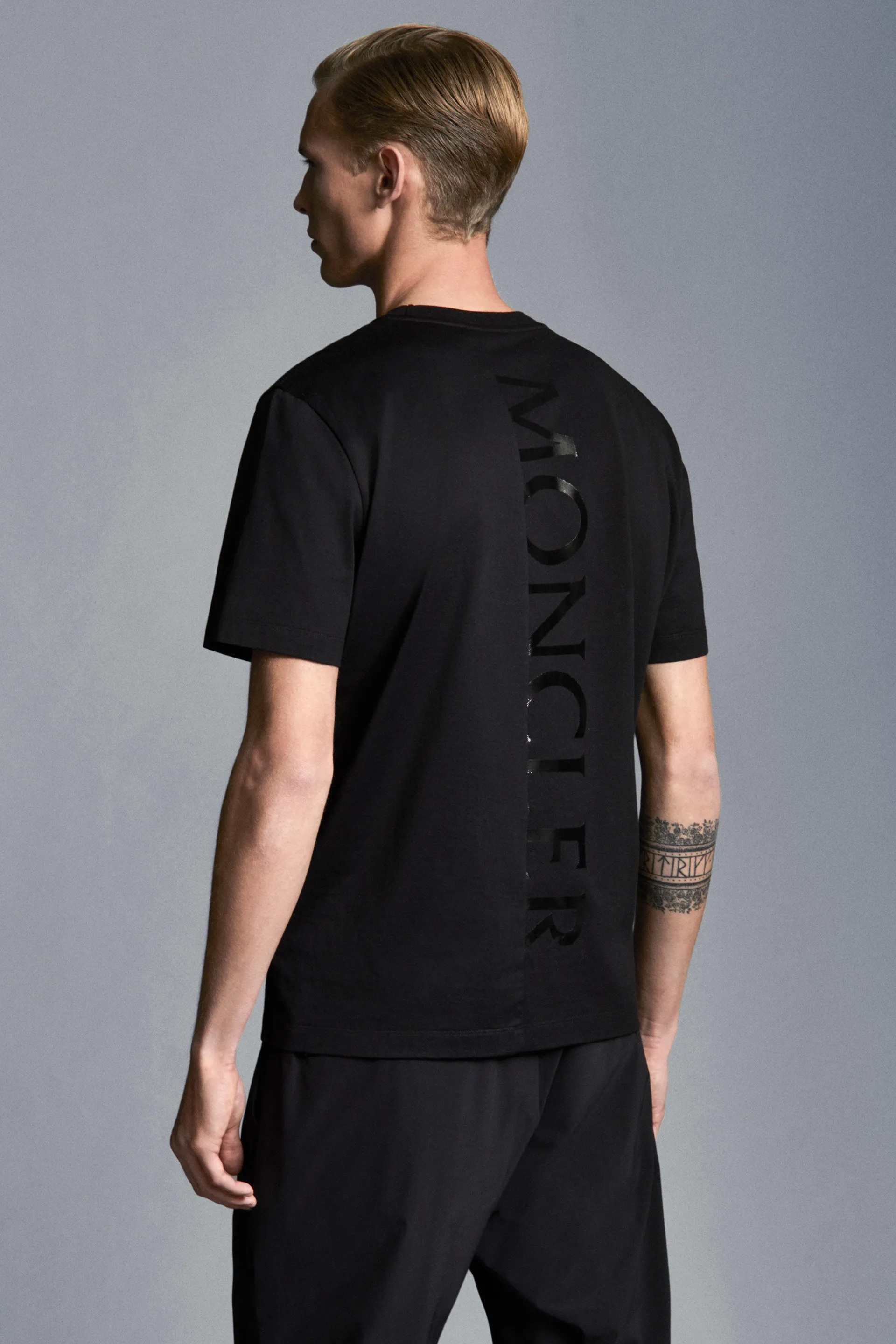 MONCLER  |Crew Neck Street Style Short Sleeves Logo