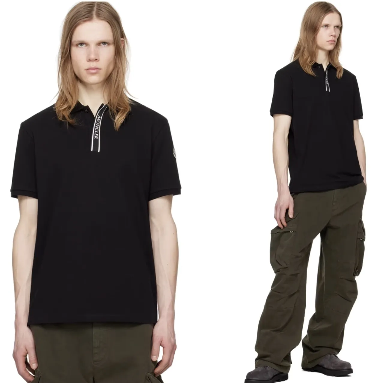 MONCLER  |Nylon Street Style Plain Logo Polos