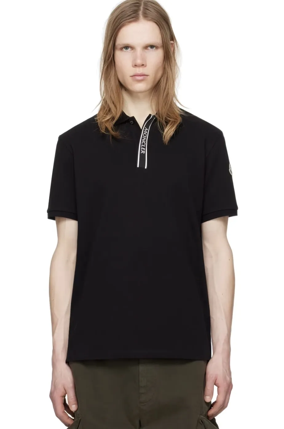 MONCLER  |Nylon Street Style Plain Logo Polos