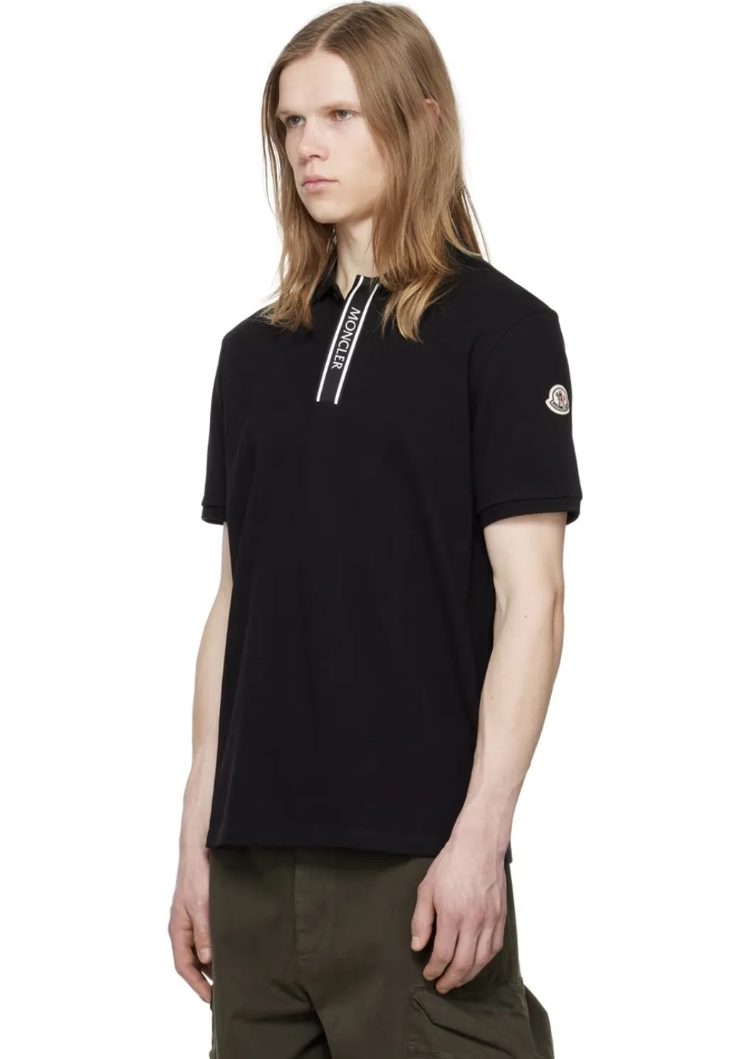 MONCLER  |Nylon Street Style Plain Logo Polos