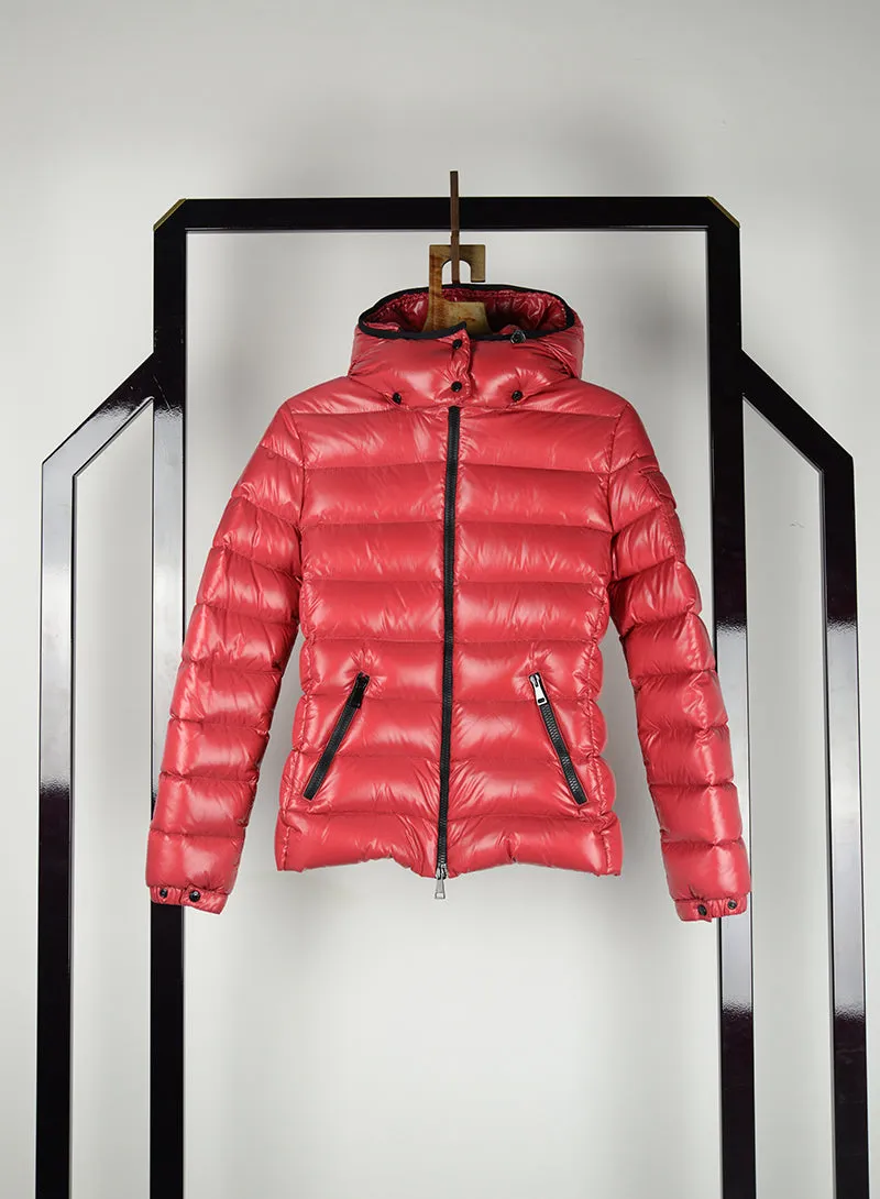 Moncler Piumino rosso con cappuccio - Tg. 40