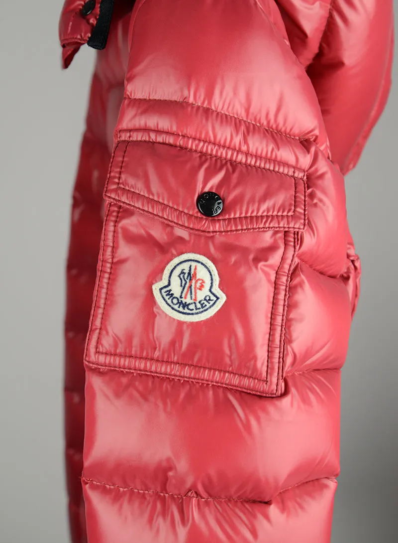 Moncler Piumino rosso con cappuccio - Tg. 40