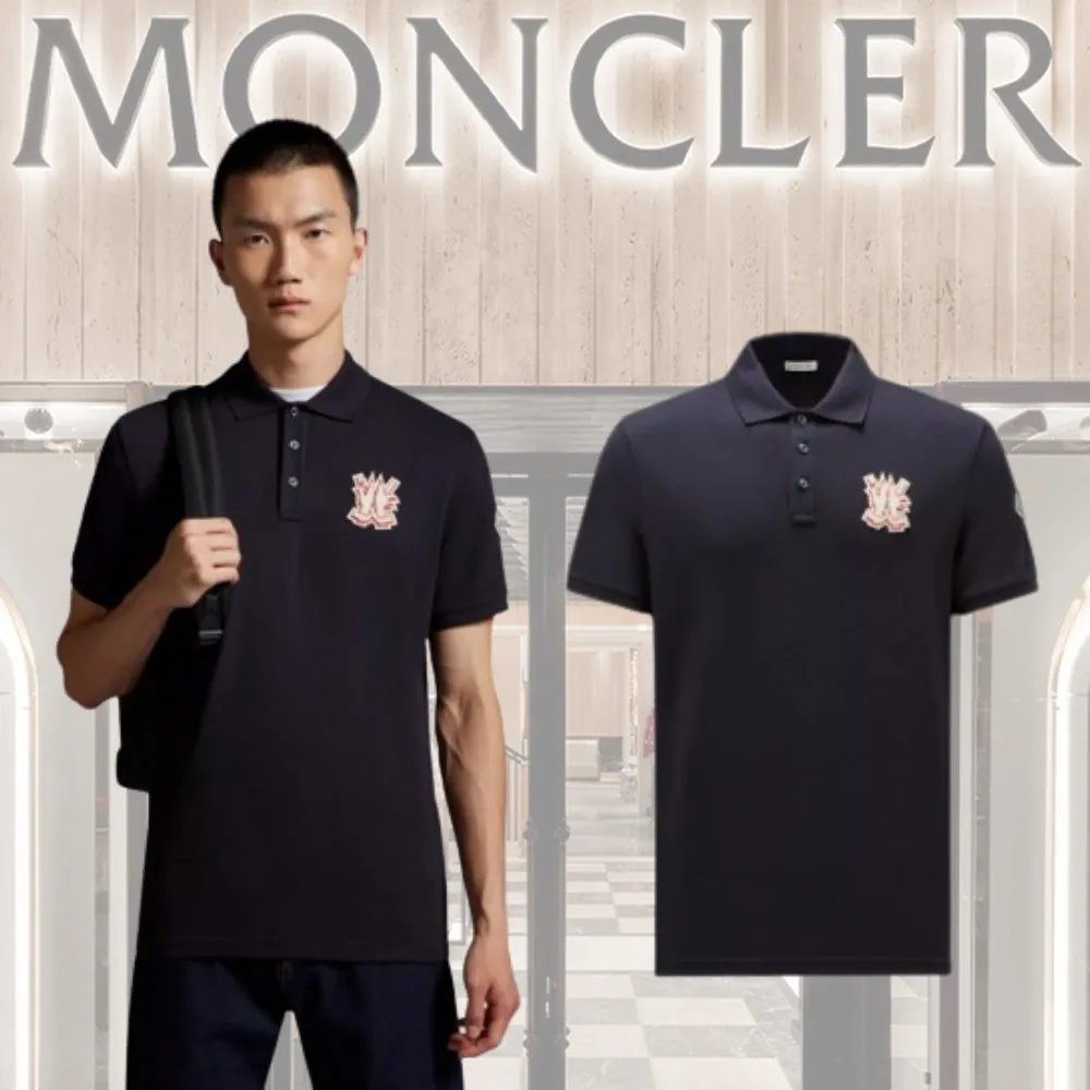 MONCLER  |Plain Cotton Logo FX Advantage / Exclusive Polos