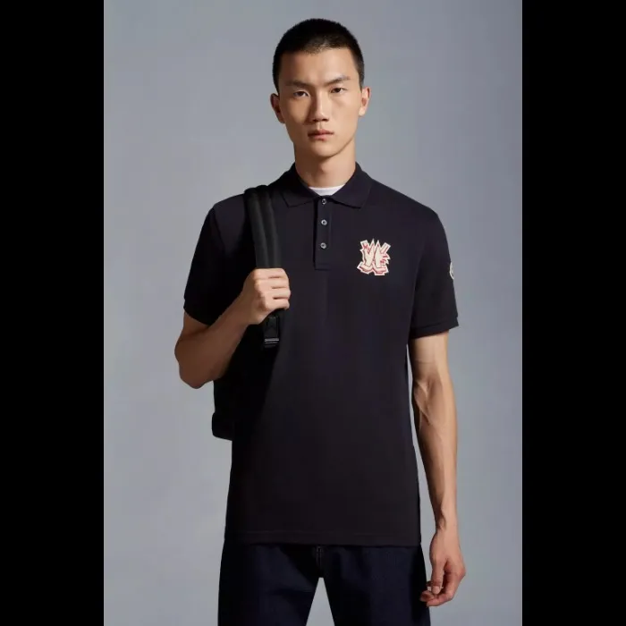 MONCLER  |Plain Cotton Logo FX Advantage / Exclusive Polos