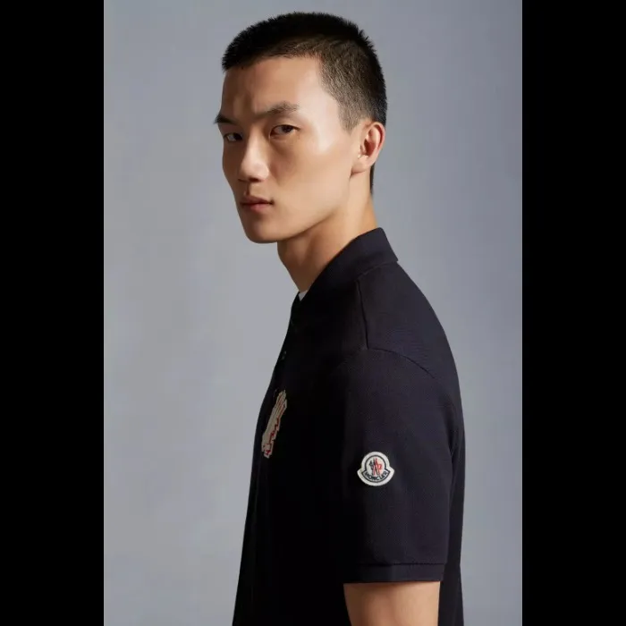 MONCLER  |Plain Cotton Logo FX Advantage / Exclusive Polos