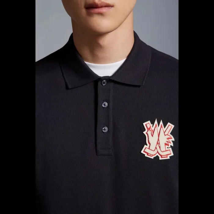 MONCLER  |Plain Cotton Logo FX Advantage / Exclusive Polos