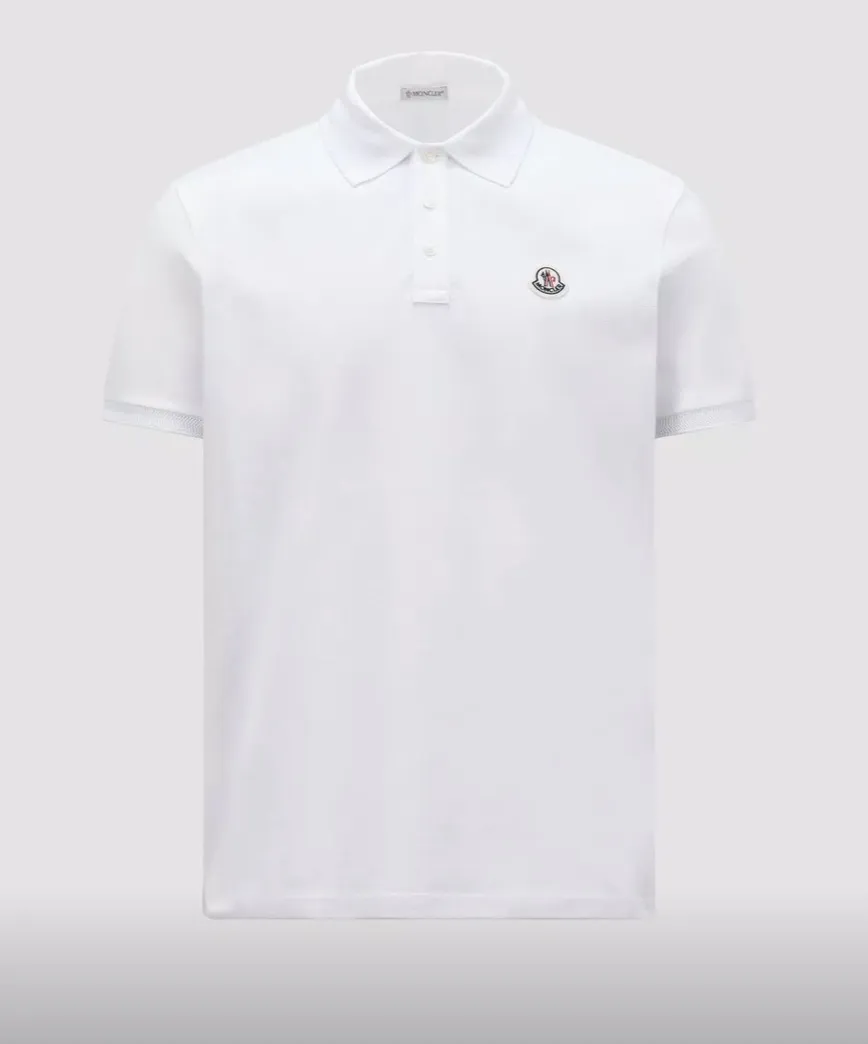 MONCLER  |Plain Cotton Short Sleeves Logo Polos