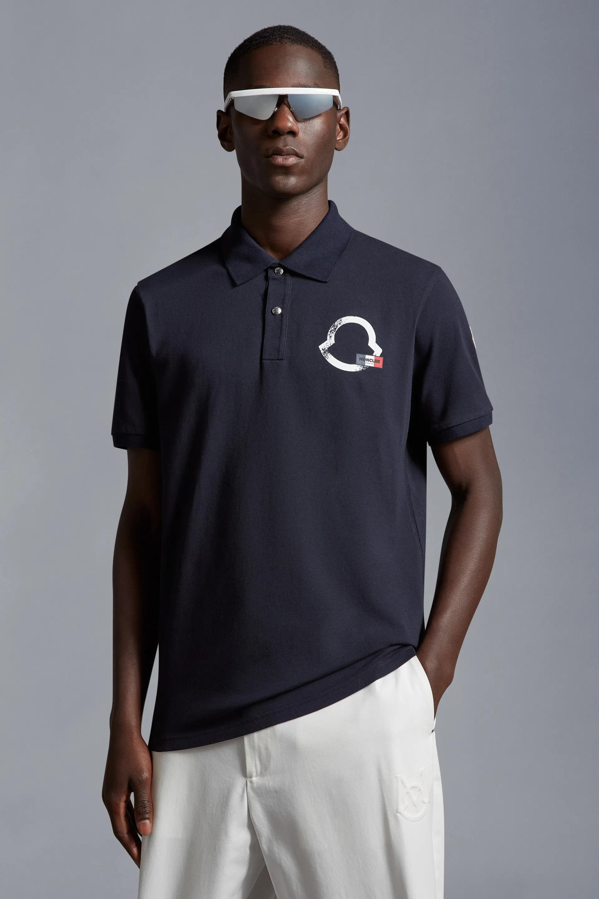 MONCLER  |Plain Short Sleeves Logo FX Advantage / Exclusive Polos