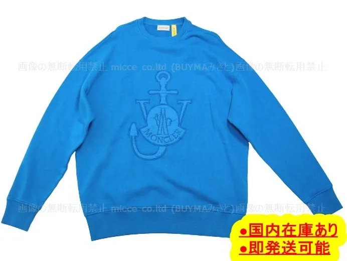 MONCLER  |Size S-L ◆ MONCLER GENIUS JW ANDERSON CREWNECK blue Men's