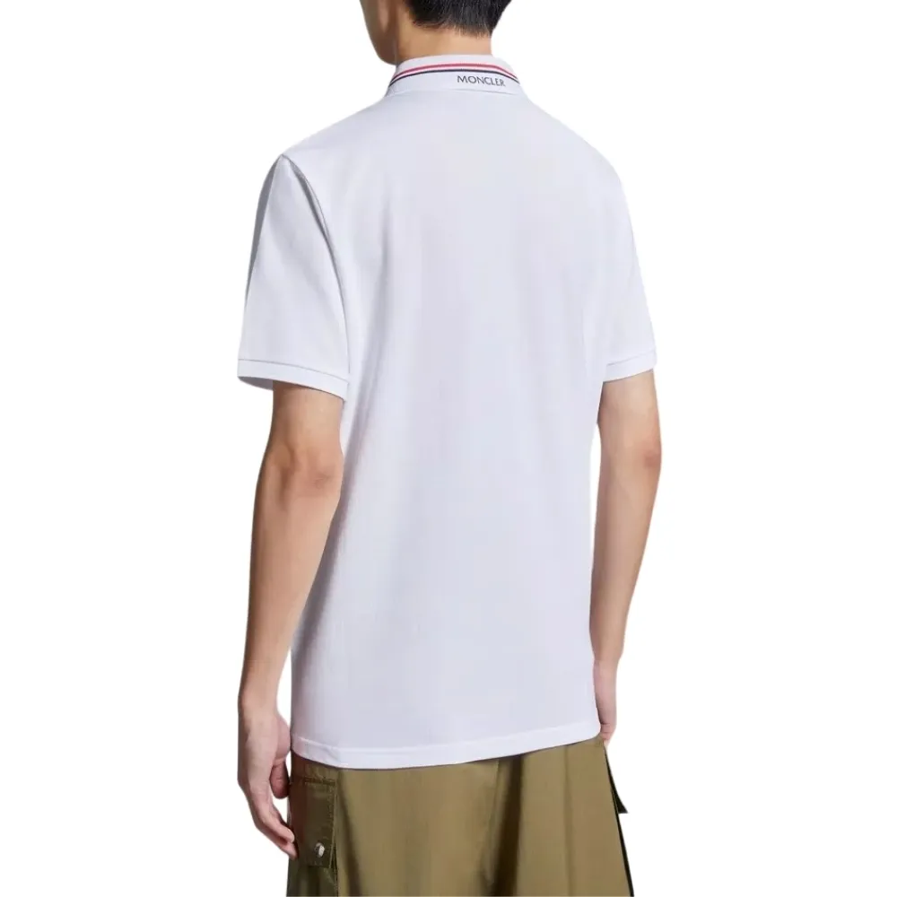 MONCLER  |Street Style Plain Cotton Short Sleeves Logo Polos