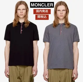 MONCLER  |Street Style Plain Logo Polos