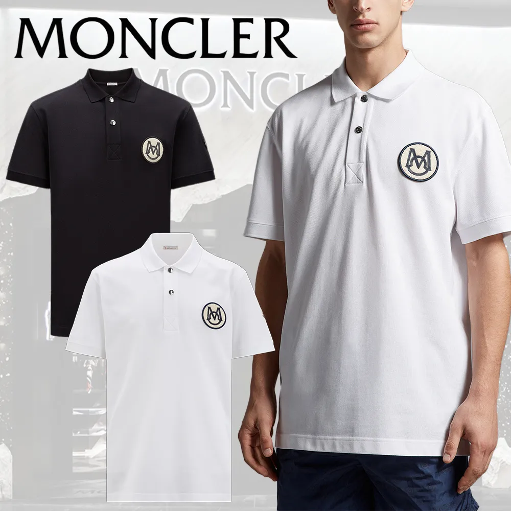 MONCLER  |Street Style Plain Short Sleeves Logo