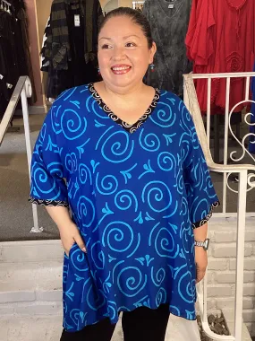 MOROCCO TUNIC - BLUE COMBO