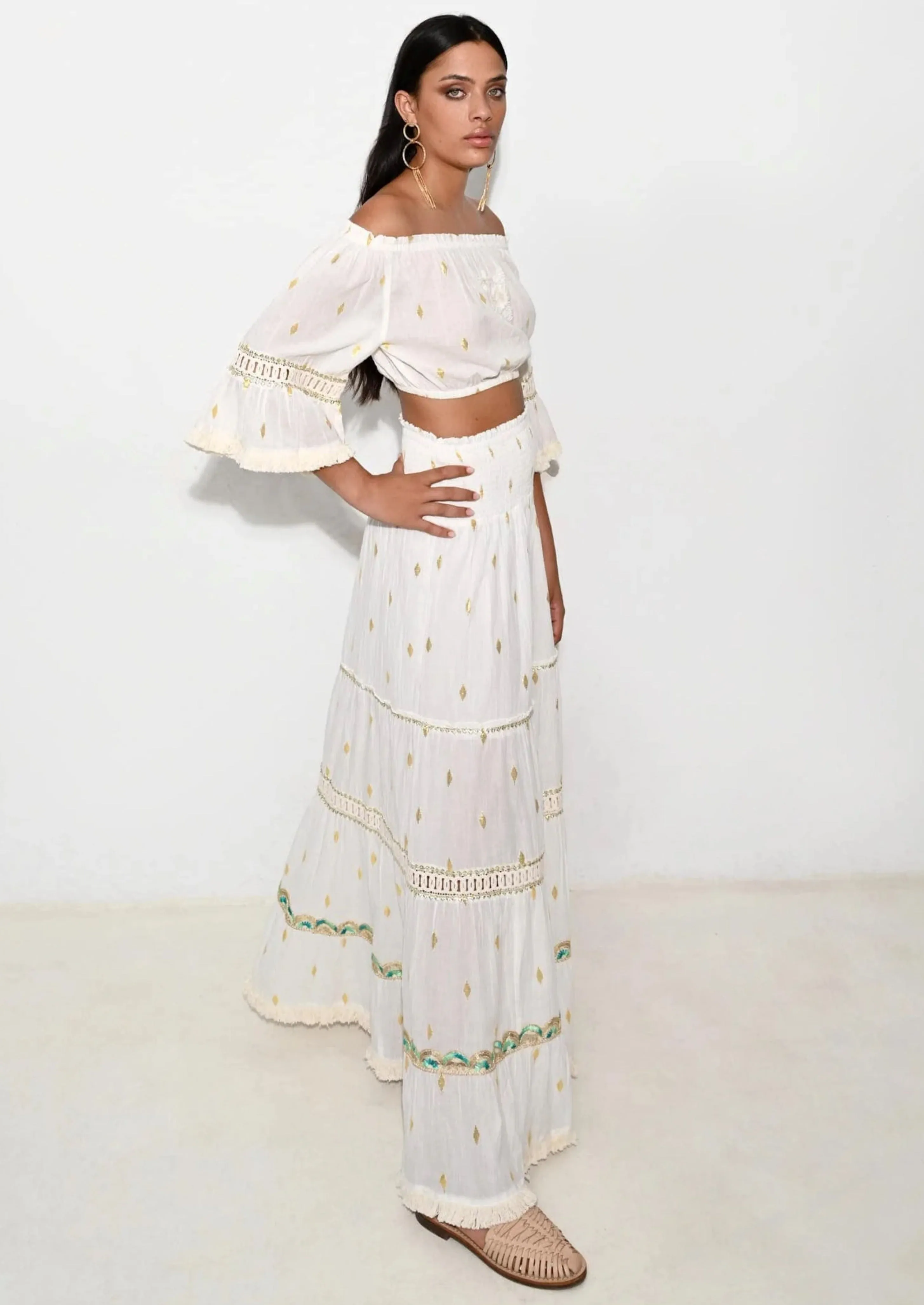 Mykonos Top and Skirt Set