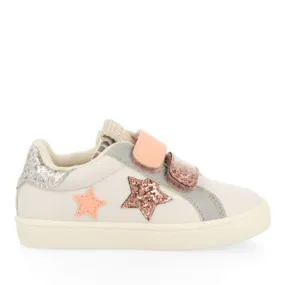 Natercia babies white sneakers with glittery details andastel colours