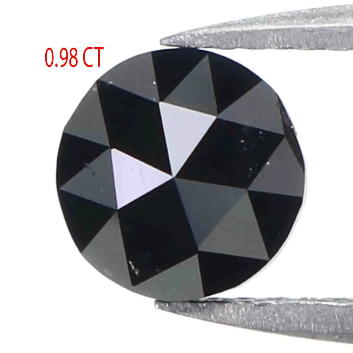 Natural Loose Rose Cut Black Color Diamond 0.98 CT 6.30 MM Round Rose Cut Shape Diamond KR1844