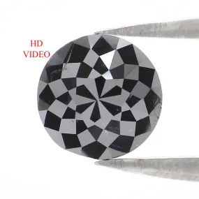 Natural Loose Rose Cut Black Color Diamond 1.26 CT 6.60 MM Round Rose Cut Shape Diamond KR1843