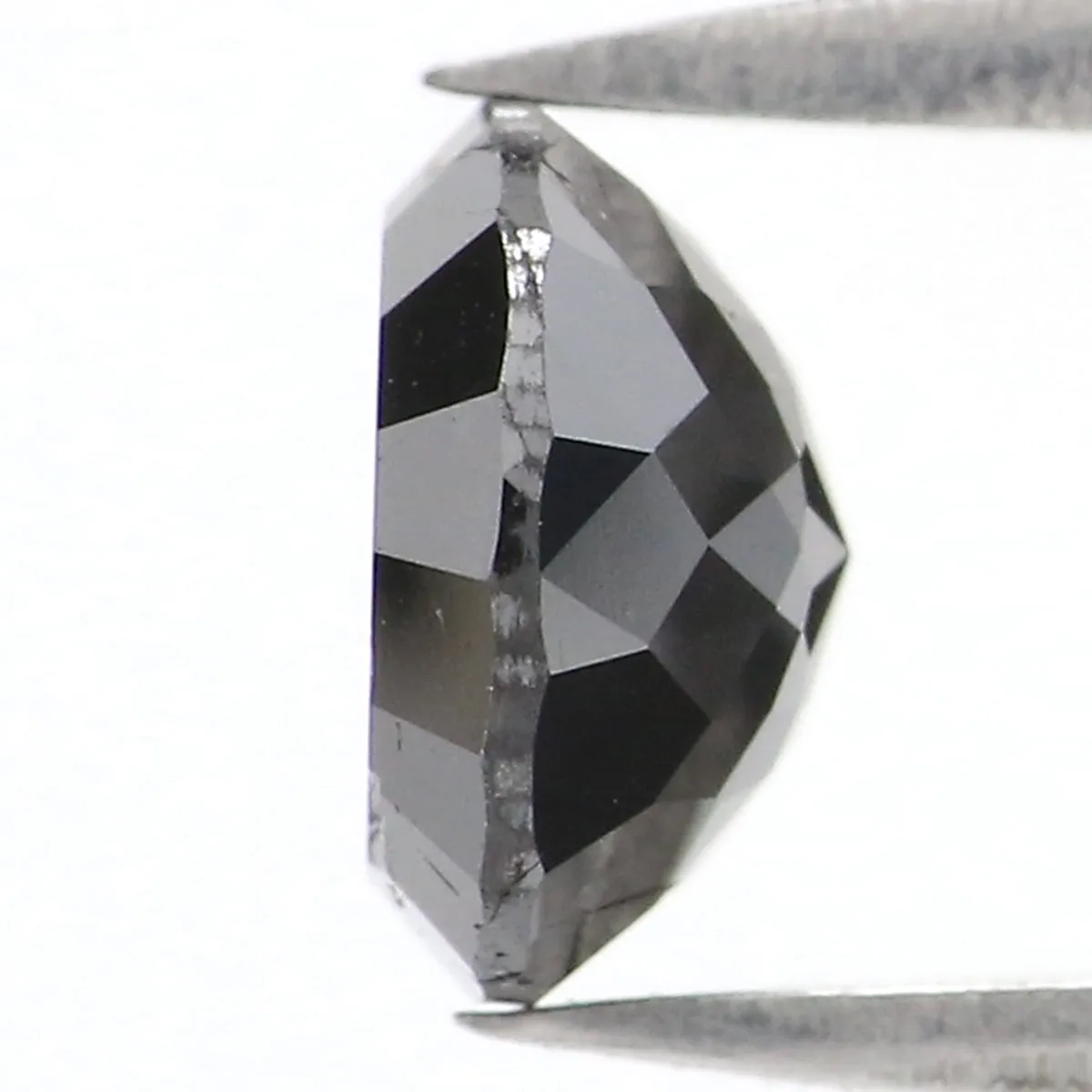 Natural Loose Rose Cut Black Color Diamond 1.26 CT 6.60 MM Round Rose Cut Shape Diamond KR1843