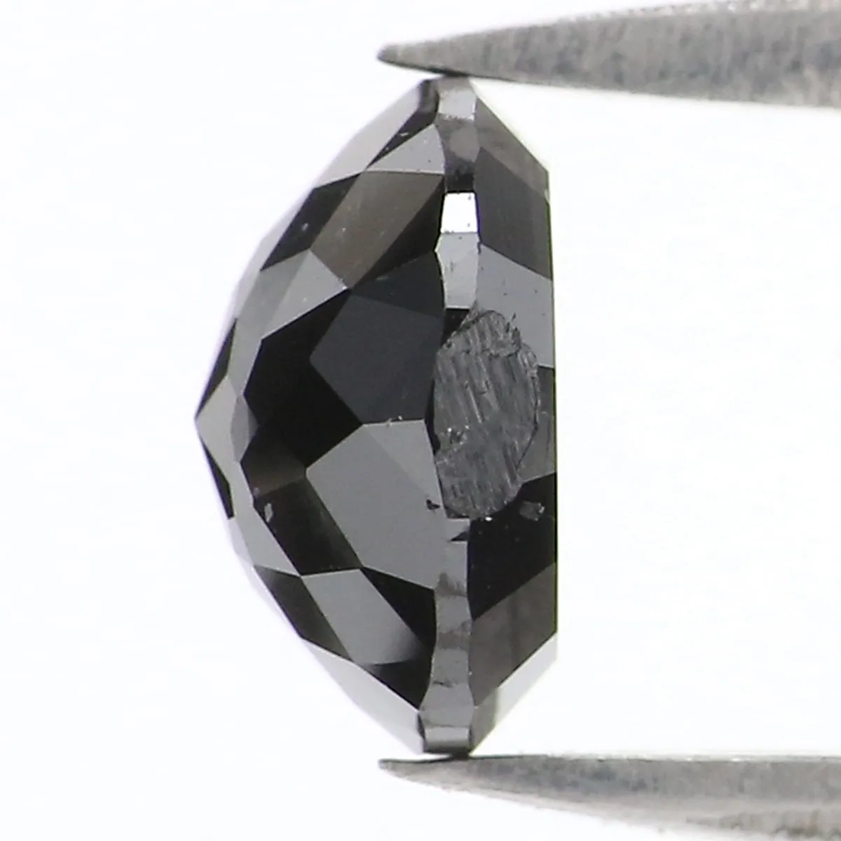 Natural Loose Rose Cut Black Color Diamond 1.26 CT 6.60 MM Round Rose Cut Shape Diamond KR1843