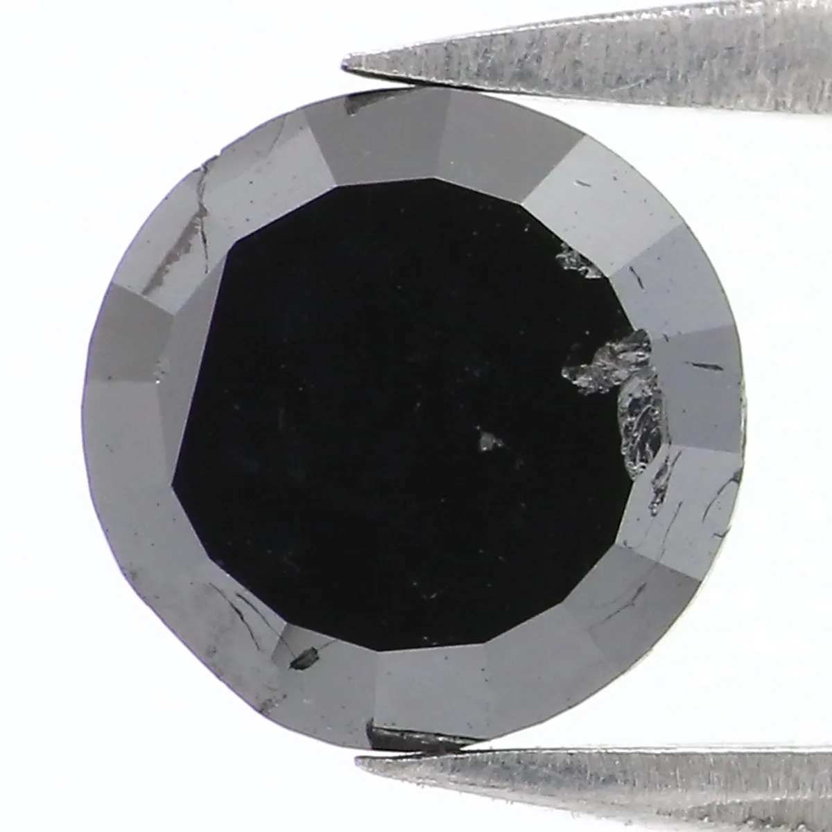 Natural Loose Rose Cut Black Color Diamond 1.26 CT 6.60 MM Round Rose Cut Shape Diamond KR1843